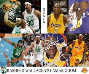 yapboz NBA Finalleri 2009-10, Tezgah, Rasheed Wallace (Celtics)) Lamar Odom (Lakers vs